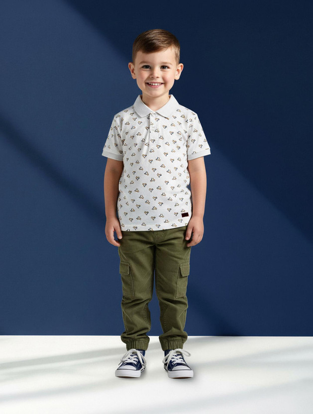 KILLER Boys Printed Pure Cotton Regular T Shirt(White, Pack of 1)