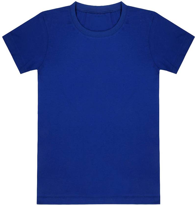 [Sizes ] ICABLE Boys Solid Cotton Blend T Shirt  (Blue, Pack of 1)