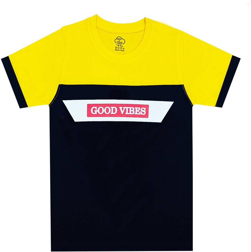 MIST N FOGG Boys Colorblock Cotton Blend T Shirt  (Multicolor, Pack of 1)