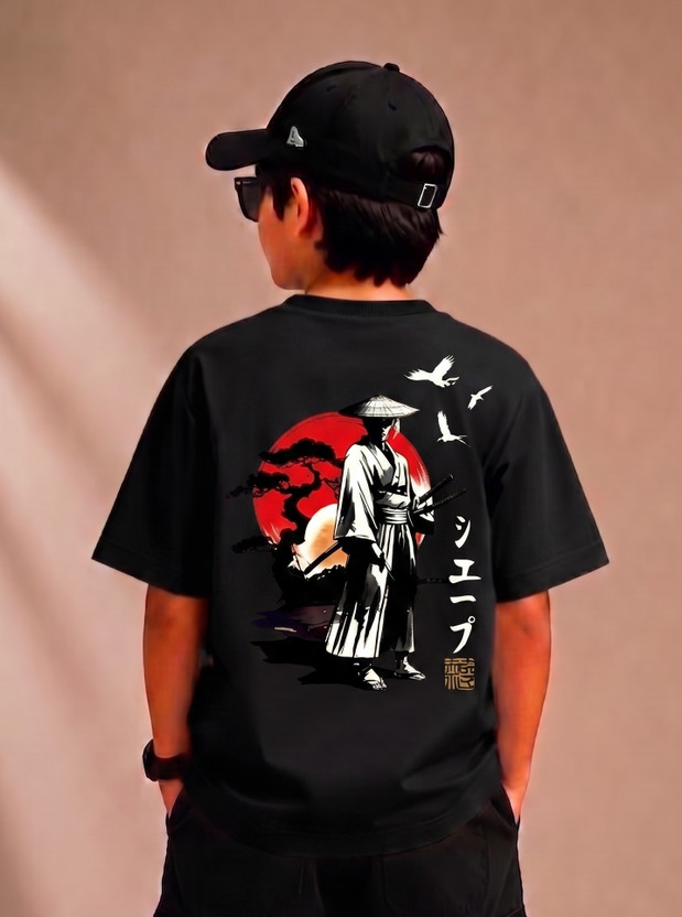 HIGHRICH HIGHRICH Boys Printed Cotton Blend Oversized T Shirt(Black, Pack of 1) - Flipkart Deal