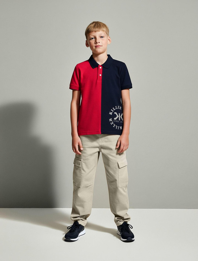 KILLER Boys Printed Pure Cotton Regular T Shirt(Red, Pack of 1)