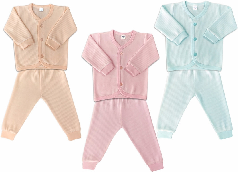 Parveen Parveen Enterprises Top - Pyjama Set For Baby Boys & Baby Girls(Multicolor, Pack of 3) - Flipkart Deal