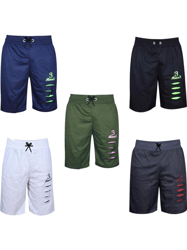 Fashionate World Short For Boys & Girls Casual Printed Pure Cotton(Multicolor, Pack of 5)