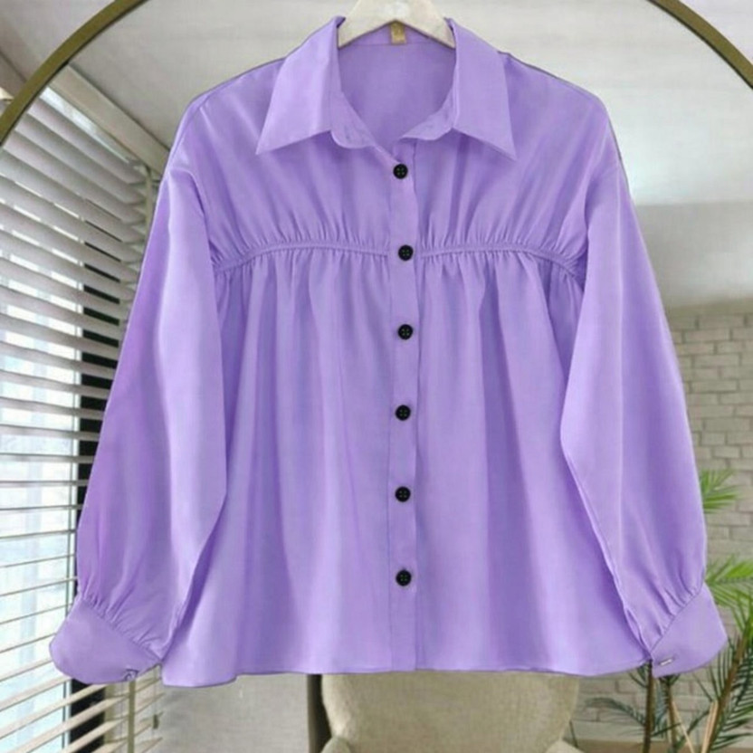FashionForward Girls Crepe Top(Purple, Pack of 1)