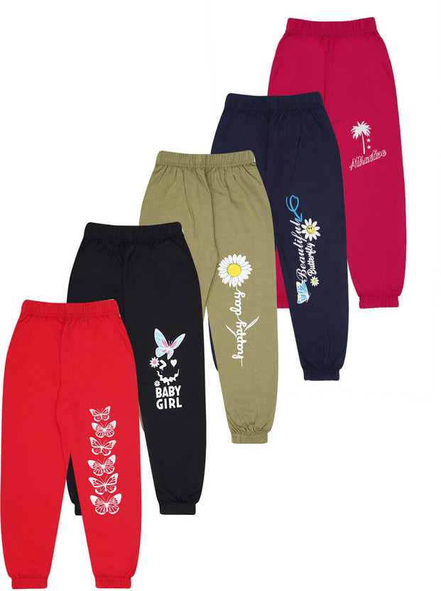 FAZZA Track Pant For Girls(Multicolor, Pack of 5)