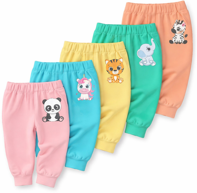 MEGNAM Track Pant For Baby Boys & Baby Girls(Multicolor, Pack of 5)