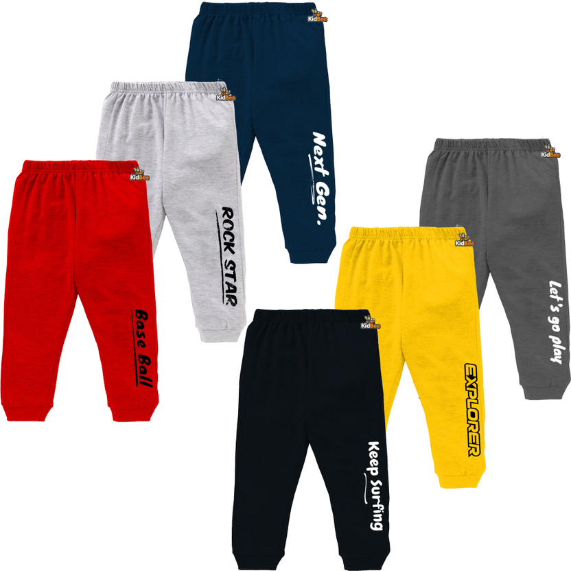 KidBee Track Pant For Baby Boys(Multicolor, Pack of 6)