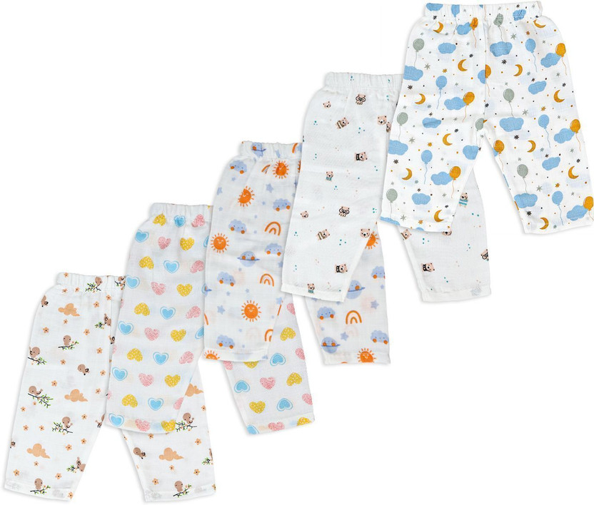 Minimelts Track Pant For Baby Boys & Baby Girls(Multicolor, Pack of 5)