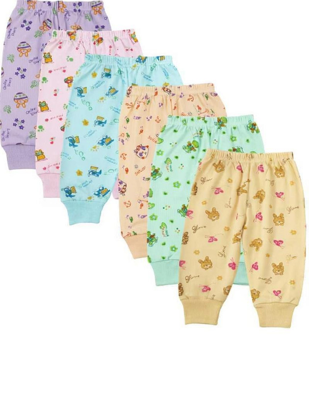 Tixy Track Pant For Baby Boys & Baby Girls(Multicolor, Pack of 6)