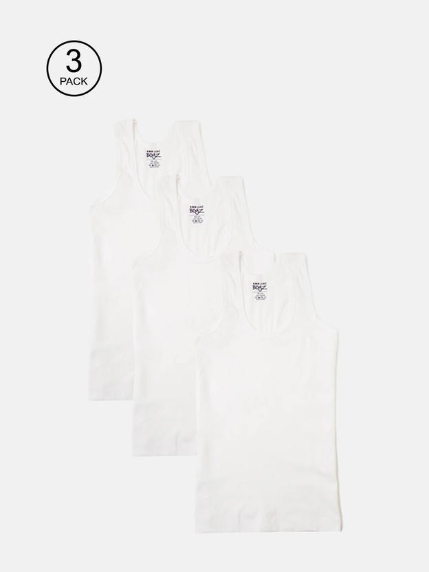 LUX cozi Vest For Boys Pure Cotton(White, Pack of 3)