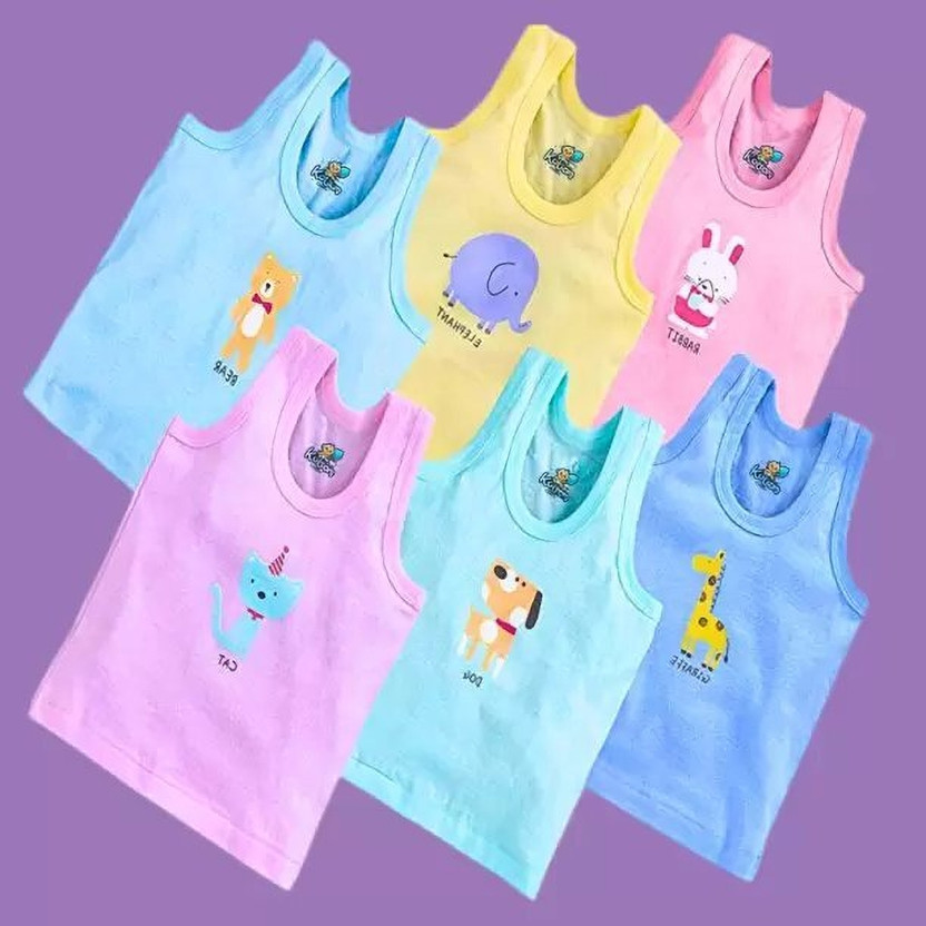 Cavendres Vest For Baby Boys & Baby Girls Pure Cotton(Multicolor, Pack of 6)