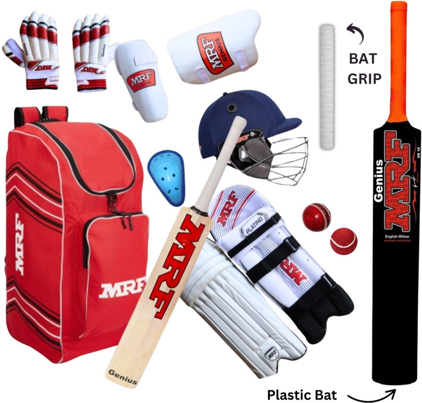 HRSGS SPORTS MRF Grand Edition (Genius) VK-18 Virat Kolhi Complete Cricket Kit