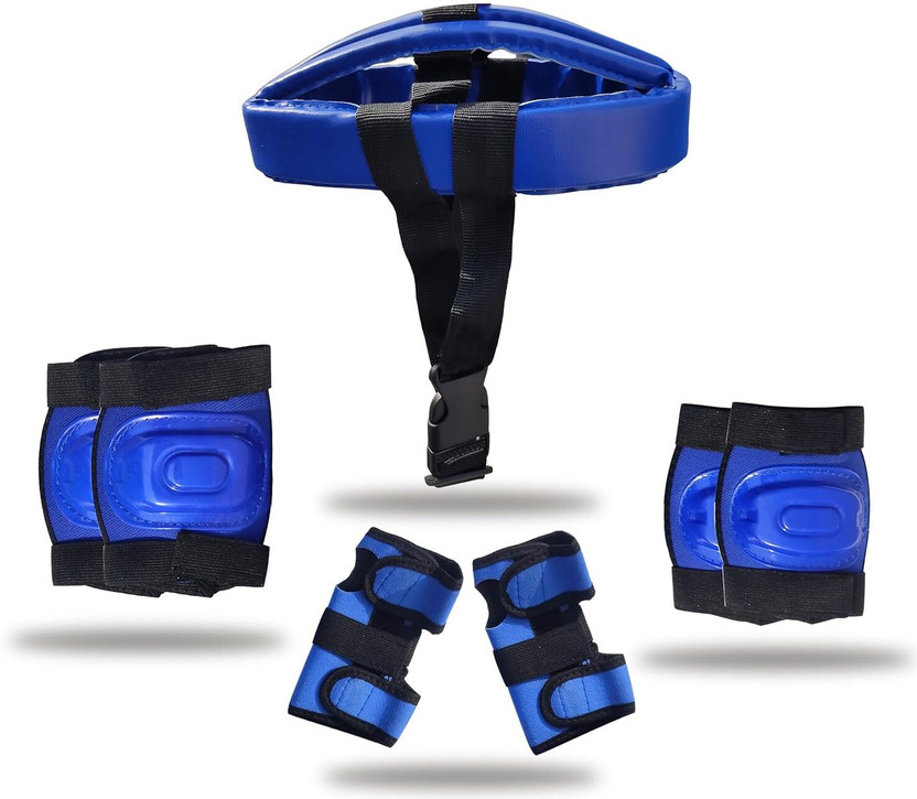 SLANZ Protective Skating, Cycling & Skateboarding Guard Kit for Kids 8-14 Yrs (BLUE) Skating Kit