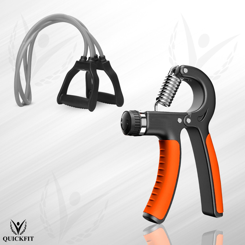QUICK FIT Fitness Combo of Hand Gripper & Double Toning Tube for Full Body & Hand Workout Fitness Accessory Kit Kit