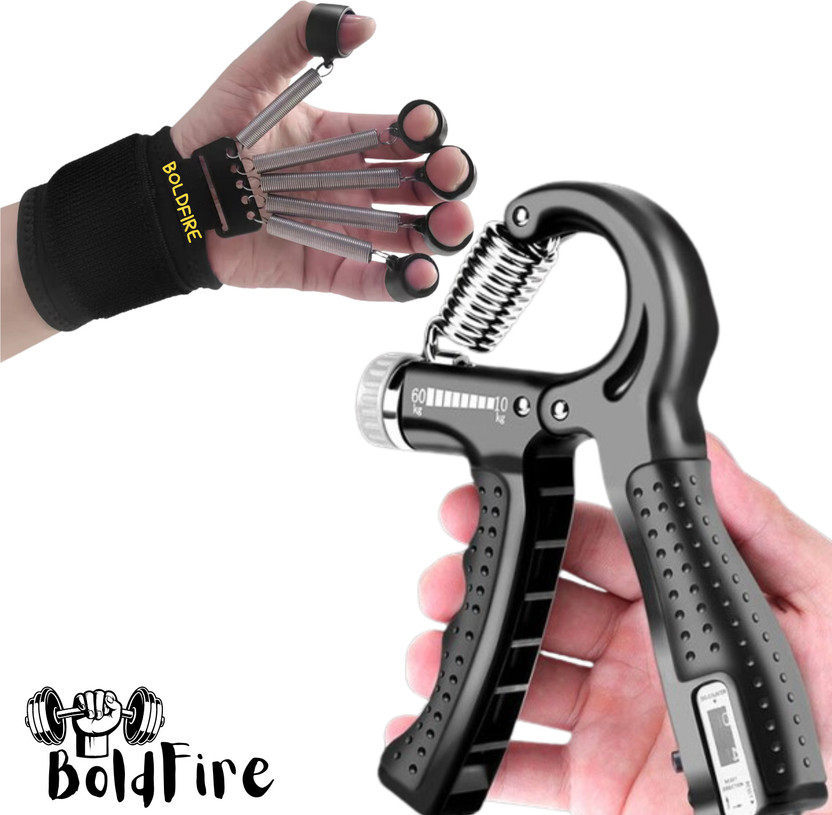 BoldFire Counter Metal Finger Gripper Strengther With Counter Trainer Kit(Pack of2) Fitness Accessory Kit Kit