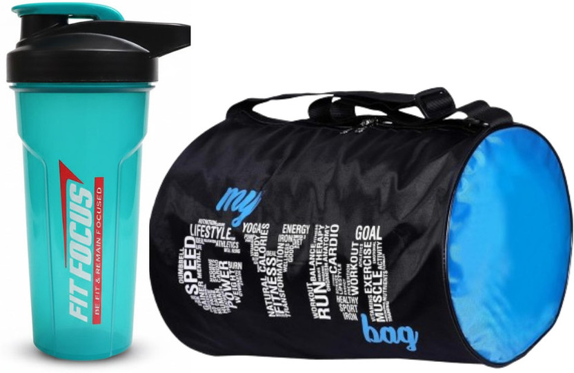 FIT FIT FOCUS Gym Combo: 700 ml Shaker & Durable Round Duffel Bag with Adjustable Strap Fitness Accessory Kit Kit - Flipkart Deal