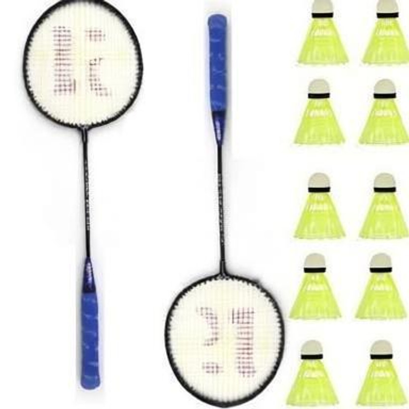 CLOVERBYTE CLOVERBYTE Badminton kit Set Of 2 Piece Racquet with 10 Piece Plastic ShuttleCock Badminton Kit - Flipkart Deal