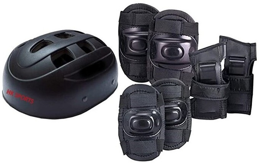 HK Sports Skating Protection Kit - Helmet || Elbow || Knee || Hand Guard Skating Kit