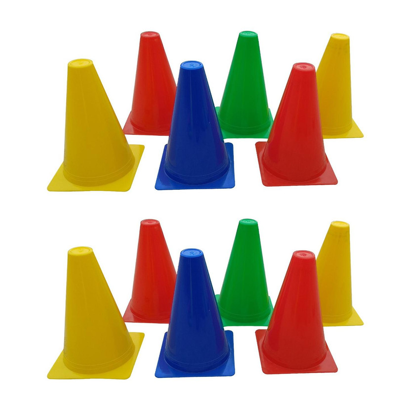 Ricxon Cone Marker Pack of 12(Red, Yellow, Blue, Green, Multicolor, Orange)