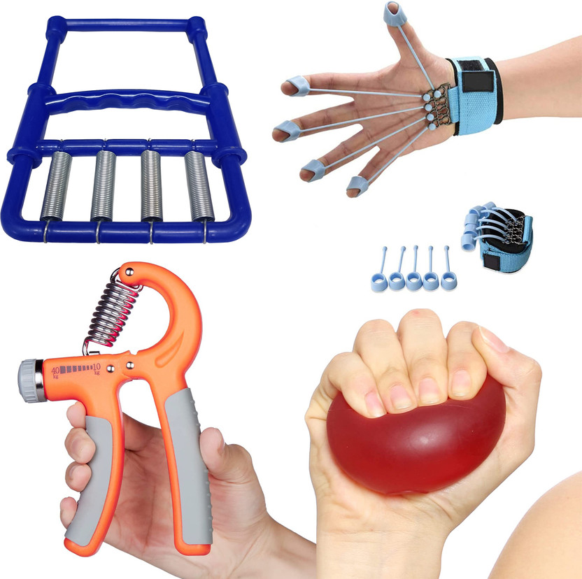 SWADESI BY MCP Fitness Combo of Hand Grip/Fitness Grip Finger Exerciser, Exercise Gell Ball Fitness Accessory Kit Kit