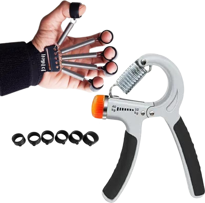 iamalot Hand Grip Strengthener and Adjustable Resistance Gripper, 10-40 kg, Set Fitness Accessory Kit Kit