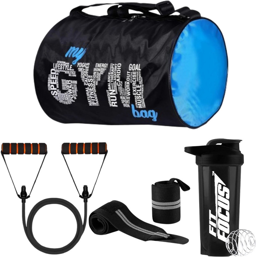 TRUE TRUE INDIAN Ultimate Fitness Kit Gym Bag, Protein Shaker, Wrist Support & Toning Tube Fitness Accessory Kit Kit - Flipkart Deal
