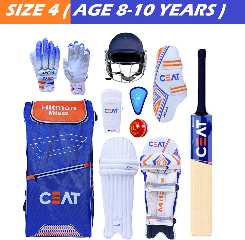 HF CEAT HITMAN RS Juniors Set Of 4 No ( Ideal For 8-10 Years ) Complete Cricket Kit