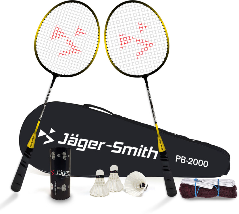 Jager-Smith PB-2000 Combo, JSBN-101 & Featherlite 2 Shuttle Badminton Kit