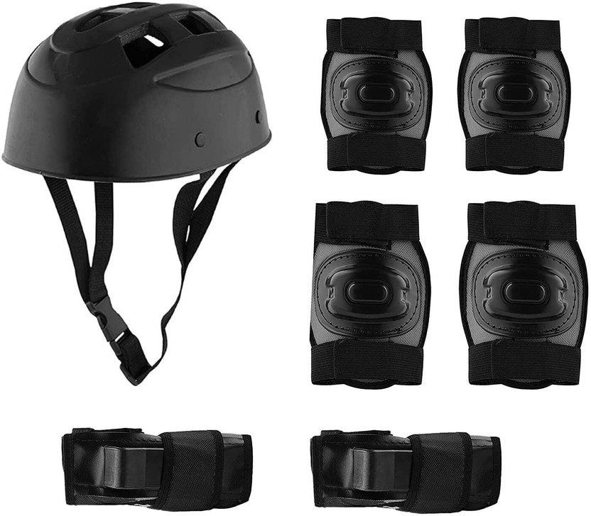 SLANZ KIDS Protective Safety Skating with Helmet, Knee, Elbow & Glove 15+Years (RED) Cycling Kit