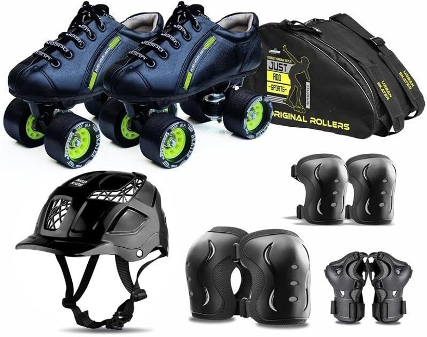 Jaspo Torque Pro Shoe Skate Combo (Size-1 UK (Age 7-8 yrs-21.8cms) Skating Kit