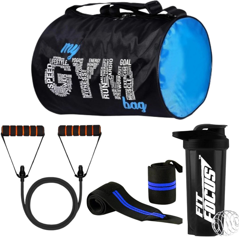 TRUE TRUE INDIAN Ultimate Fitness Kit Gym Bag, Protein Shaker, Wrist Support & Toning Tube Fitness Accessory Kit Kit - Flipkart Deal
