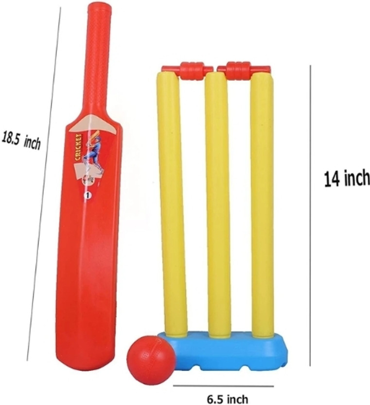 HRSGS Plastic for Kids Cricket kit for 1.5-4Year Boys Bat&Ball Cricket Kit Cricket Kit