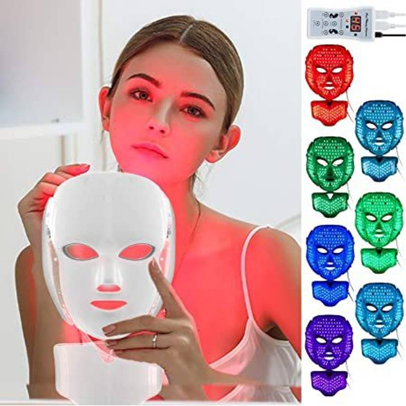enchanted beauty Led Face Mask with 7 Color Facial Skin Deall Mask