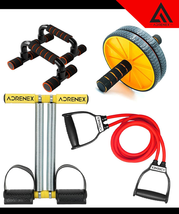 Adrenex Home Fitness Combo for Full Body Workout, Strength Training & Daily Exercise Fitness Accessory Kit Kit