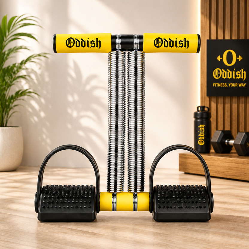 Oddish Tummy Trimmer 12 inch Double Spring Premium Quality for man and women Ab Exerciser(Yellow, Black, Silver)