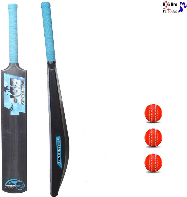 BIG BRO FITNESS BLACK LIMITED EDITION CRICKET BAT WITH I20 WIND BALL