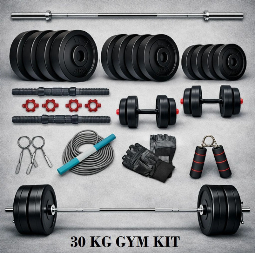 BELLATRIX BELLATRIX X 30KG GYM KIT -3FT ROD WITH ACCESORIES Fitness Accessory Kit Kit - Flipkart Deal