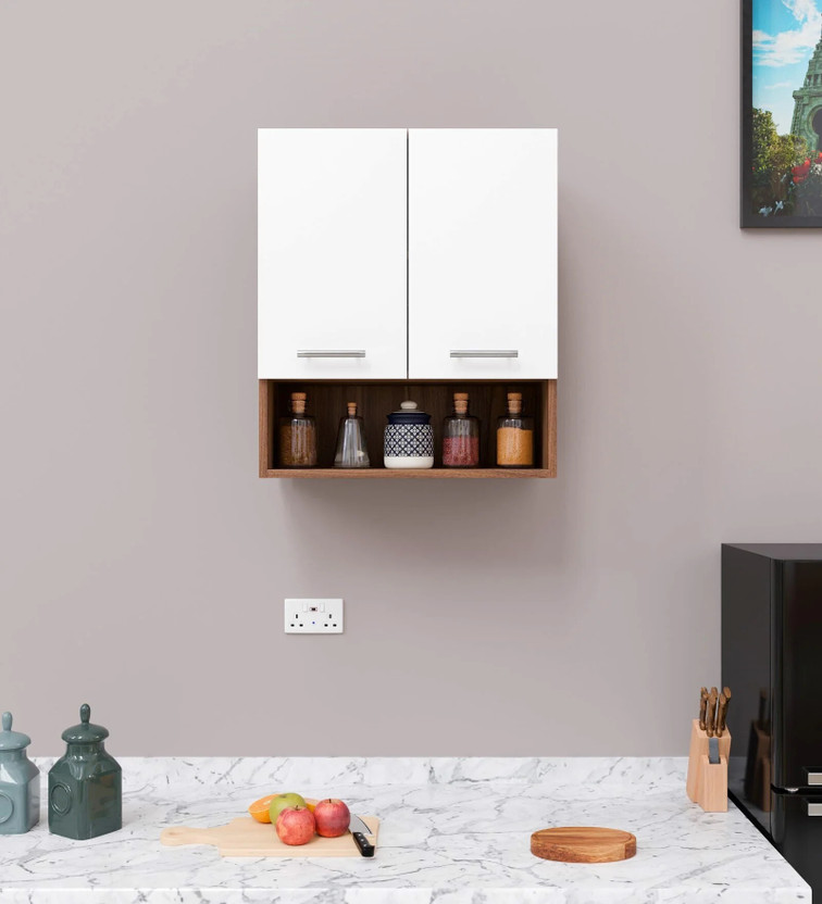 Flipkart Perfect Homes Engineered Wood Kitchen Cabinet(Finish Color - Brown & White, DIY(Do-It-Yourself))