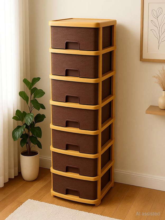 MAXTID Shelf Organizers(Brown, Plastic)
