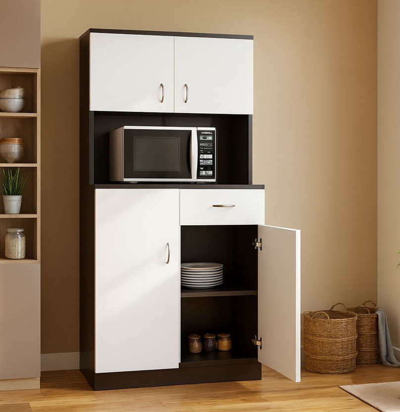 Home Home Full Jupiter Engineered Wood Kitchen Cabinet(Finish Color - Wenge With White, Knock Down) - Flipkart Deal