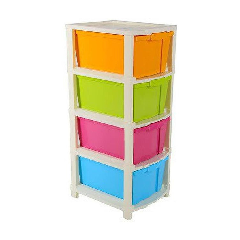Madhuli sales 4 Compartments ABS Plastic Storage box(Malticolor)