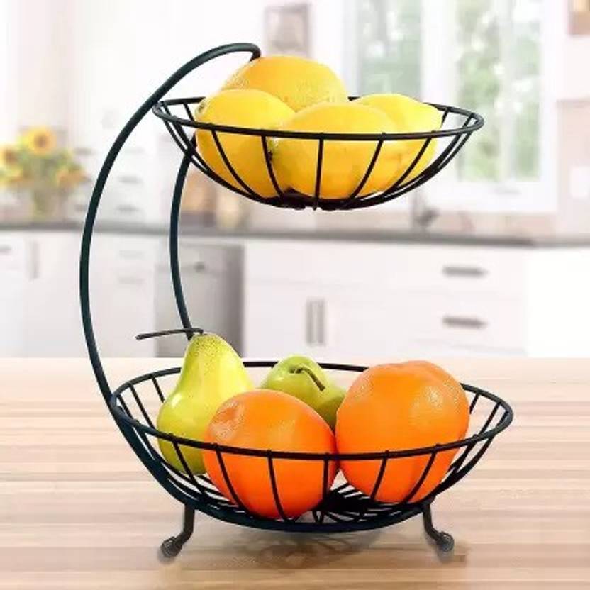 Flipkart SmartBuy Heavy Steel 2Tier Fruit & Vegetable Basket Steel