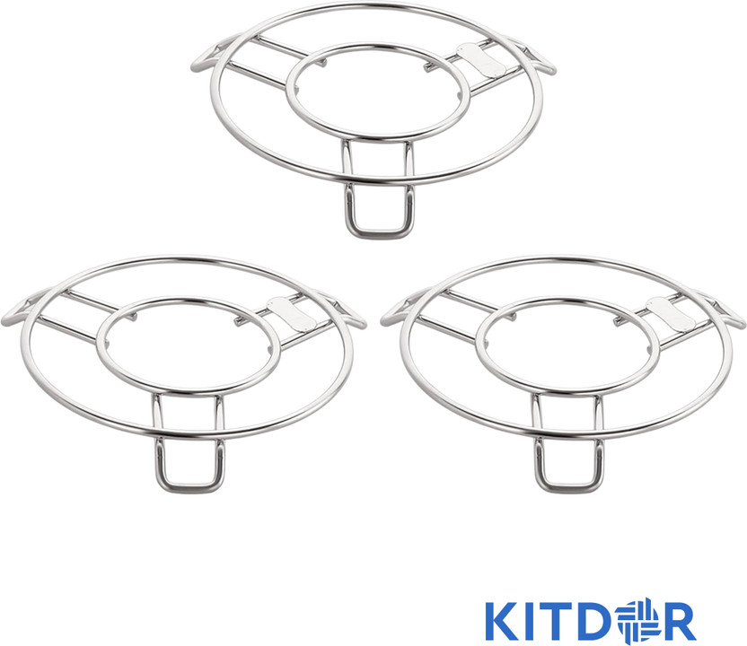 Kitdor Steel Hot Pot Stand | dining table hot pot mat | hot pot stand for kitchen Steel Trivet(Pack of 3)