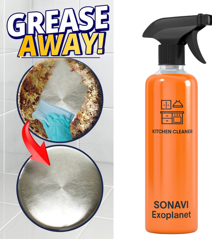 Sonavi Kitchen Cleaner Liquid Spray for Oil & Grease Stain Remover Kitchen Cleaner(500 ml)