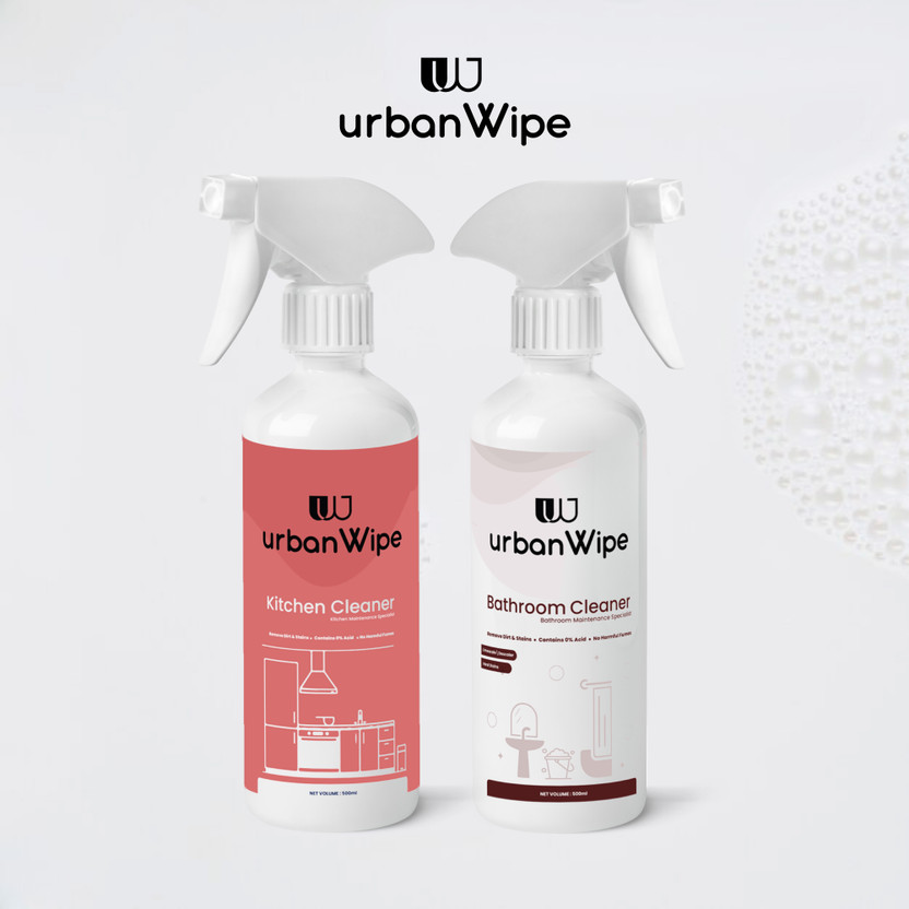 urbanWipe Bathroom n Kitchen Kitchen Cleaner(1000 ml, Pack of 2)