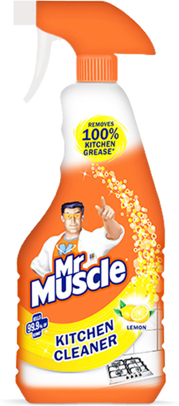 Mr.Muscle Spray,Lemon,Removes 100% Kitchen Grease Kitchen Cleaner(450 ml)