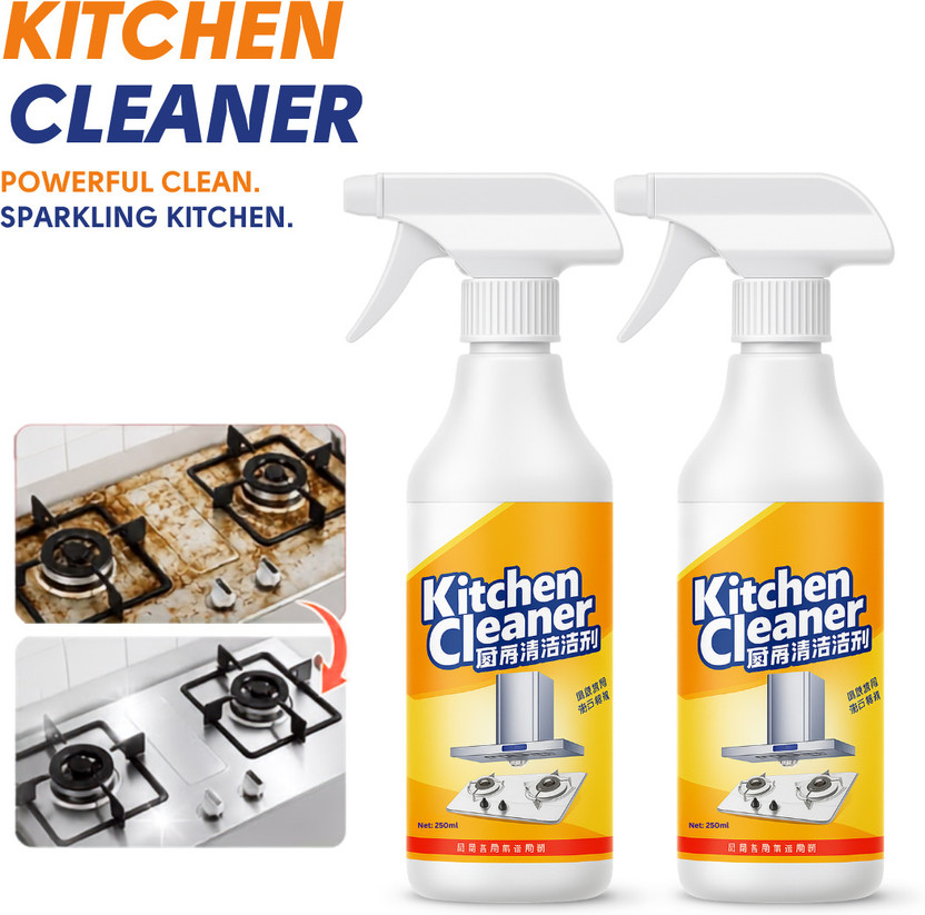 Sonavi Kitchen Cleaning Liquid Spray for Gas Stove Chimney Sink Counter Tiles & Slabs Kitchen Cleaner(500 ml, Pack of 2)
