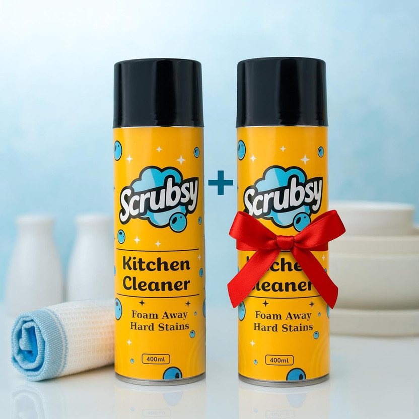 Scrubsy Kitchen Cleaning Spray Kitchen Surface and Chimney Cleaner Kitchen Cleaner(800 ml, Pack of 2)