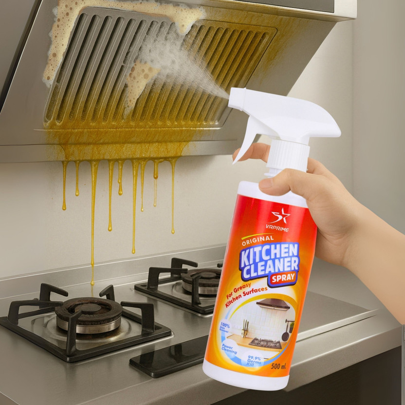 VRPRIME Kitchen Foam Cleaner Spray | Multipurpose Stain, Grease & Oil Remover Kitchen Cleaner(500 ml)