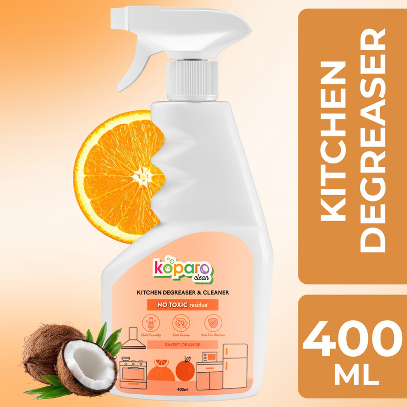 Koparo Koparo Kitchen Cleaner Spray | Powerful Grease Remover | Safe for Chimney and Gas Stove Kitchen Cleaner(400 ml) - Flipkart Deal
